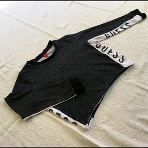 White and Gray Athletic Sweater